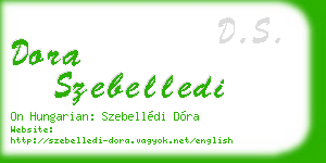 dora szebelledi business card
